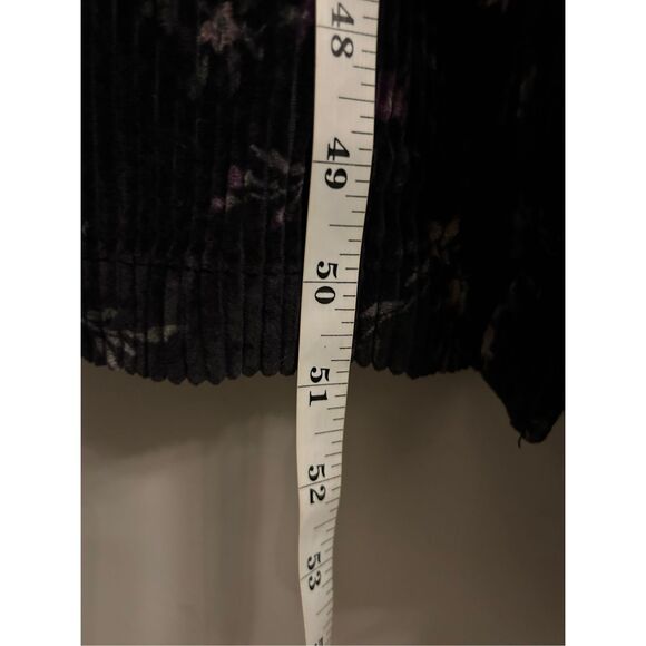 VTG Talbots Wide Wale Corduroy Floral Maxi Dress sz 14 front button Boho Cottage - Picture 7 of 7